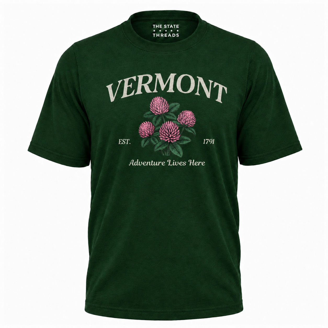 Vermont Red Clover State Flower Adventure Lives Here Shirt