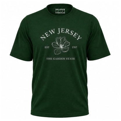 New Jersey Garden State Violet Floral Graphic Shirt
