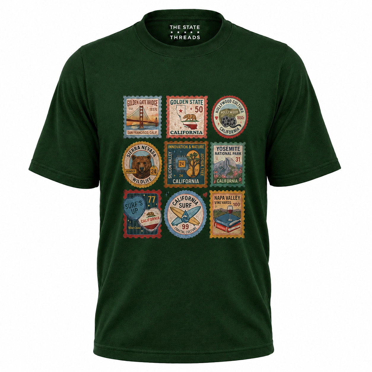California Retro Stamp Travel State Pride Shirt