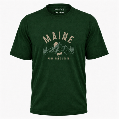 Maine Vintage Mountain Pine Tree State Shirt