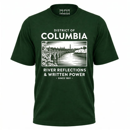 District of Columbia River Reflections Potomac Bridge Vintage Shirt