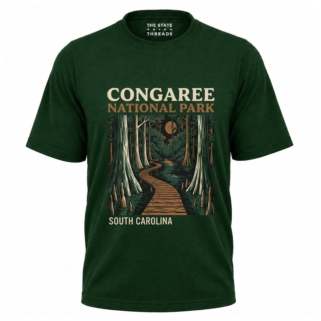 South Carolina Congaree National Park Boardwalk Forest Graphic Shirt