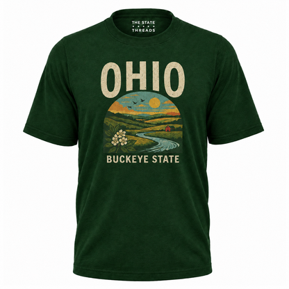 Ohio Buckeye State Vintage Landscape Scenic Shirt