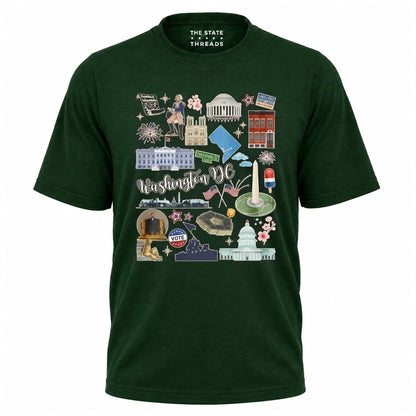 Washington DC Patriotic Icons Collage Shirt