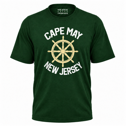 New Jersey Cape May Ship Wheel Nautical Shirt