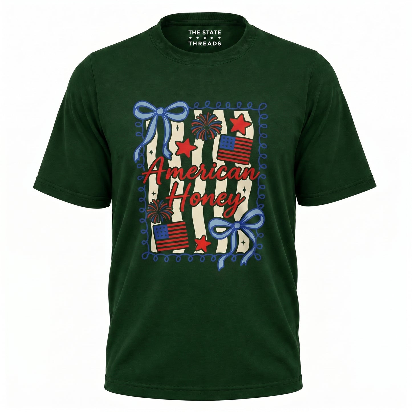 American Honey Flag Bows Patriotic Shirt