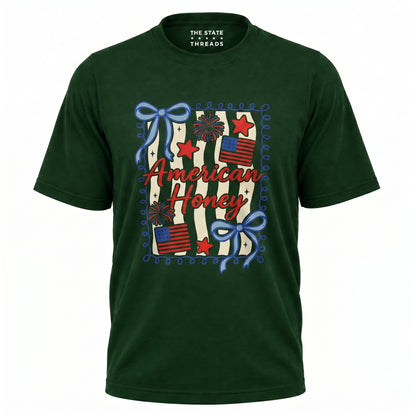 American Honey Flag Bows Patriotic Shirt