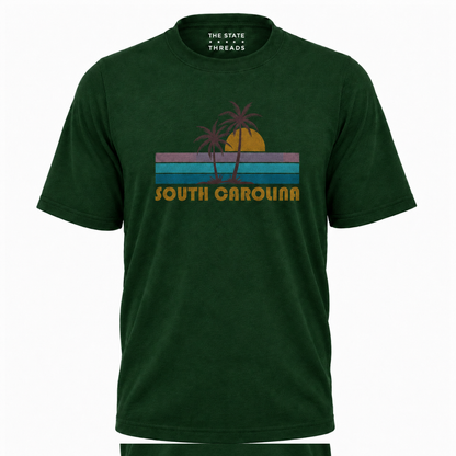 Product Name: South Carolina Retro Sunset Palm Tree Coastal Shirt