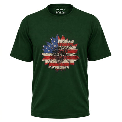 Sunflower USA Flag Vintage Shirt
