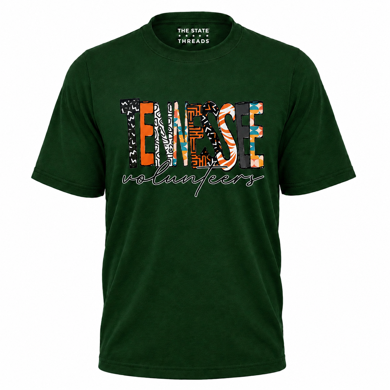 Tennessee Volunteers Retro Cowhide Pattern Script Shirt