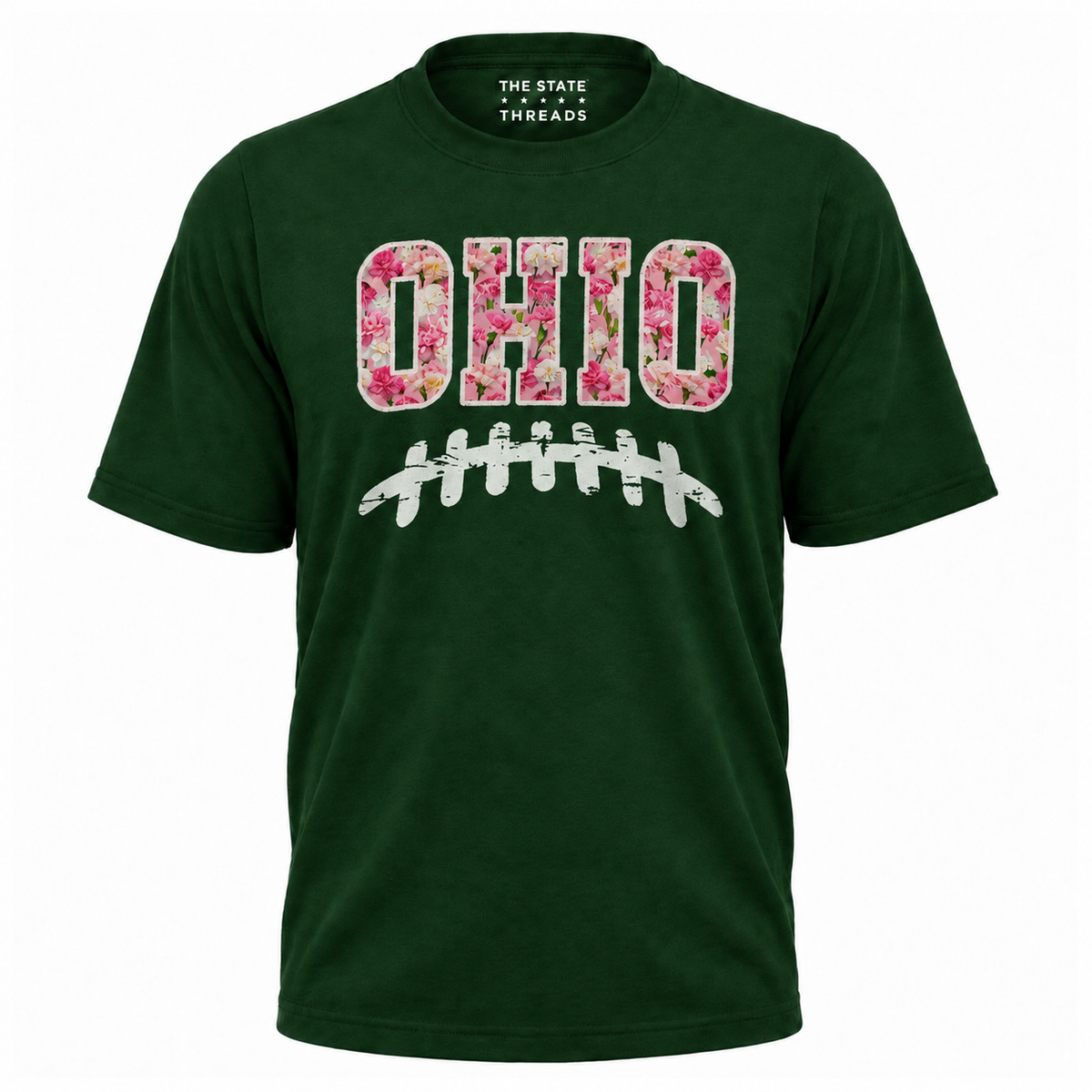 Ohio Carnation Floral Football Game Day Red Shirt