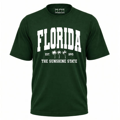 Florida The Sunshine State Vintage Palm Trees Varsity Shirt