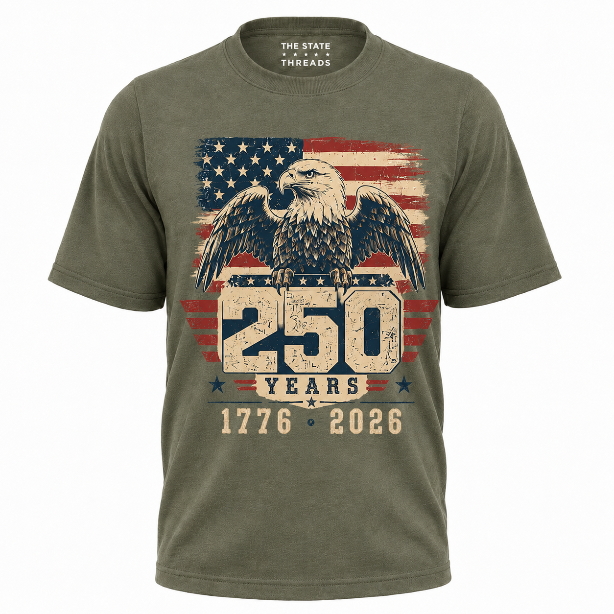 America 250 Years Eagle Flag Military Heritage Shirt