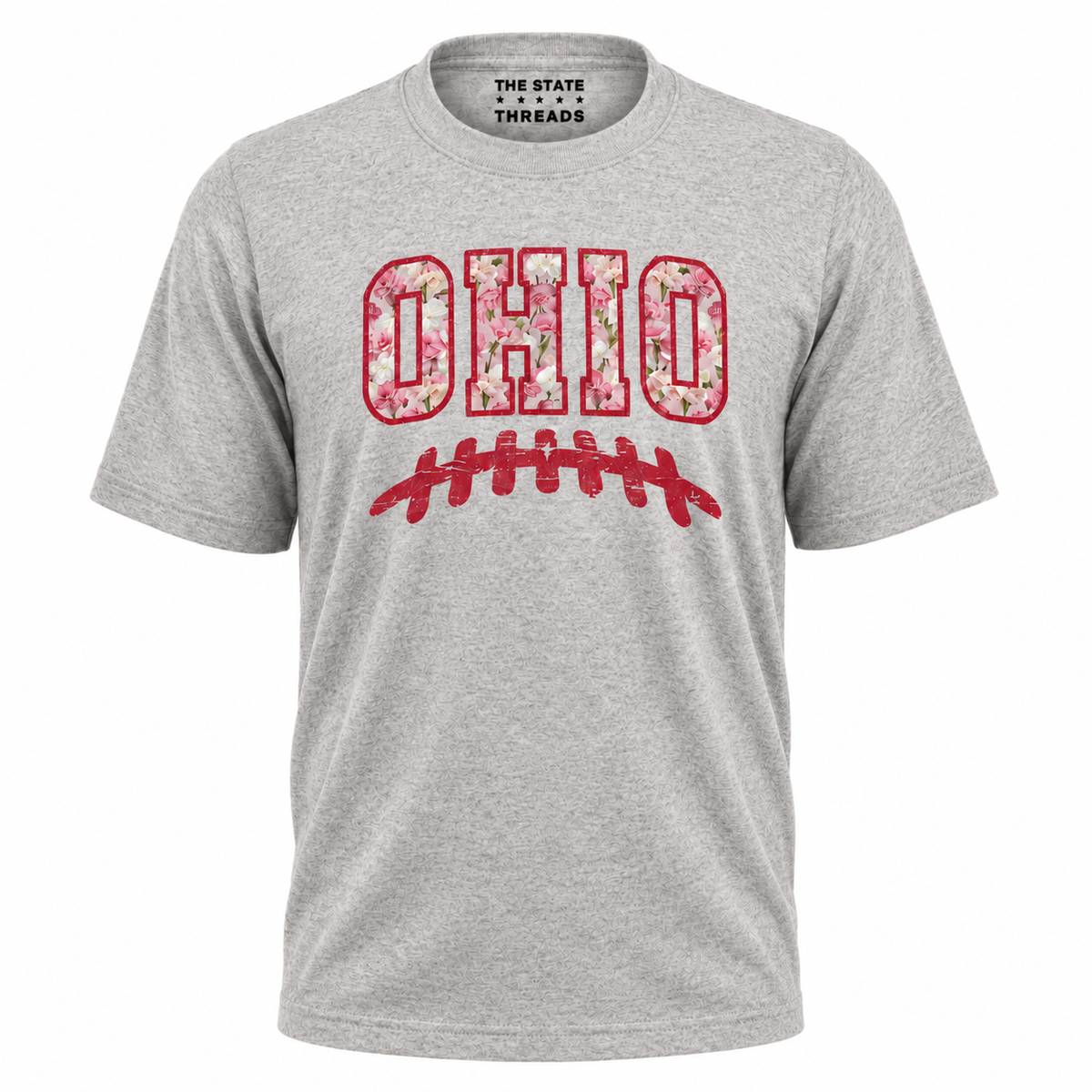 Ohio Carnation Floral Football Game Day Red Shirt