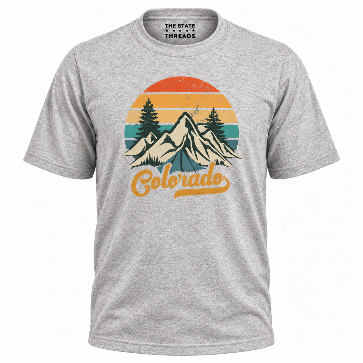 Colorado Retro Mountain Camping Sunset Graphic Shirt