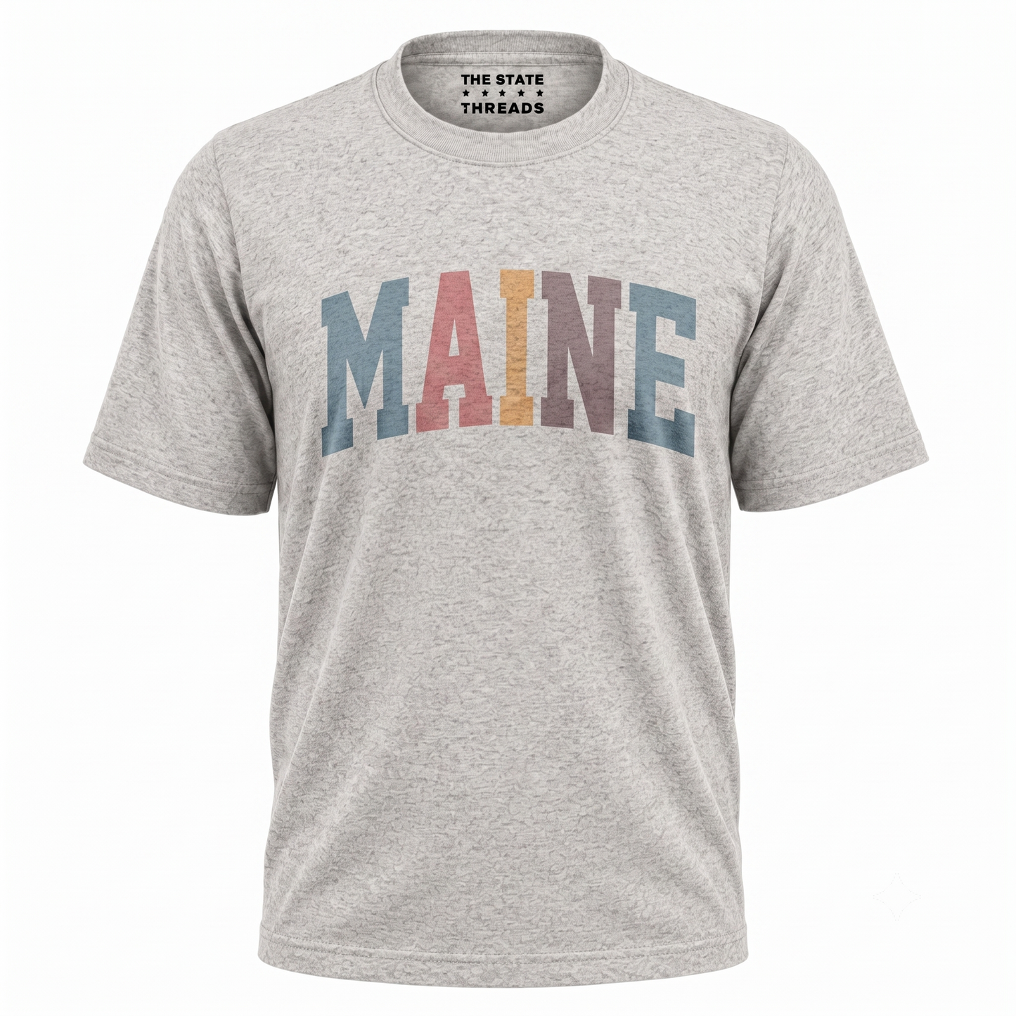Maine Retro Pastel Varsity Lettering Shirt