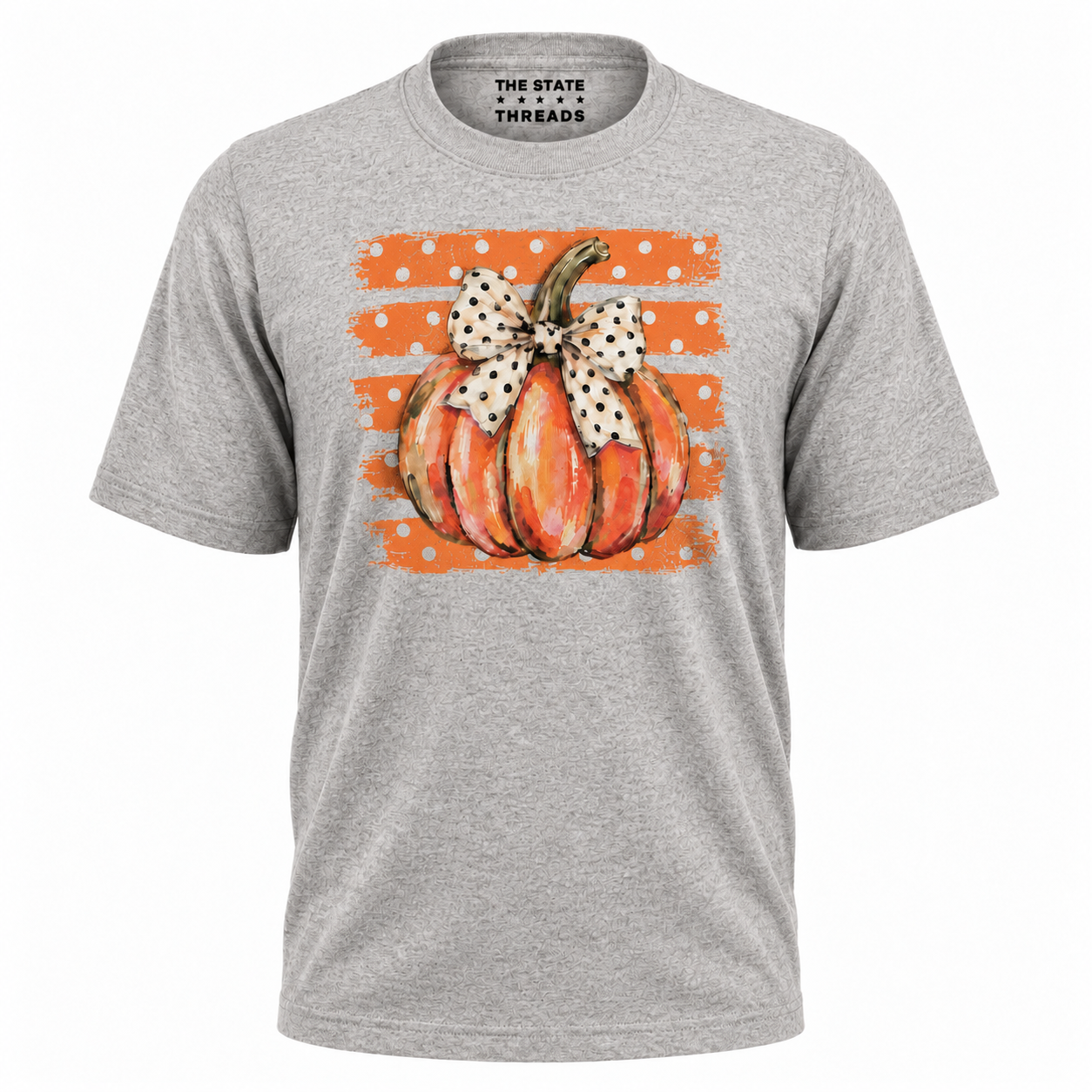 America Autumn Preppy Polka Dot Pumpkin Shirt