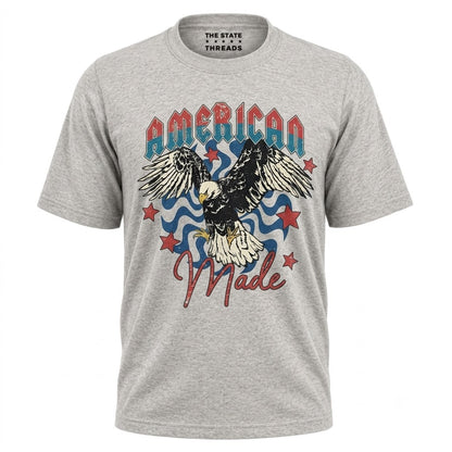 America Made Soaring Eagle Vintage Graphic Independence Shirt