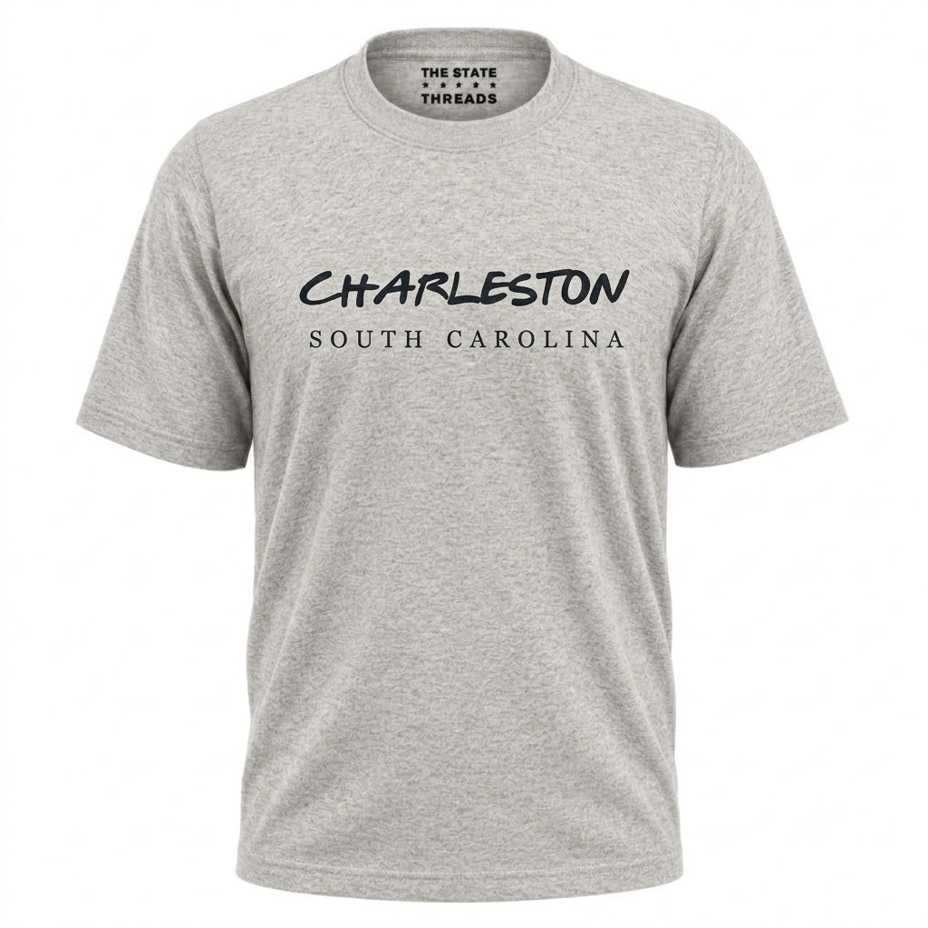 South Carolina Charleston Minimalist Vacation Typography Graphic Shirt