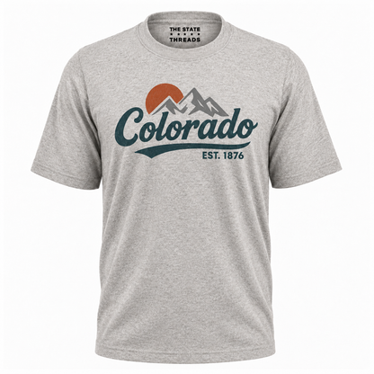 Colorado Rocky Mountain Retro Sunset Est 1876 Shirt