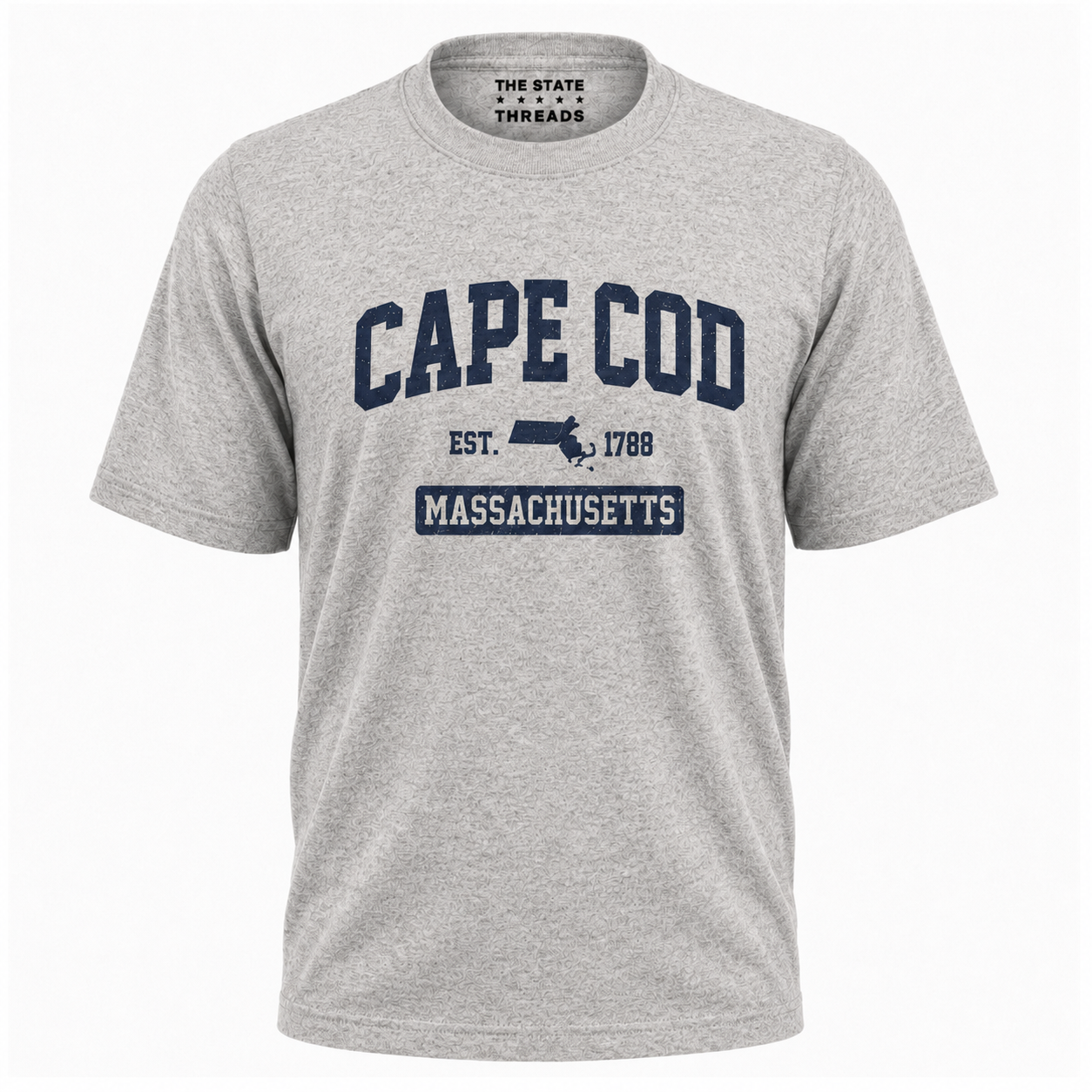 Cape Cod Massachusetts Vintage Distressed Map Shirt