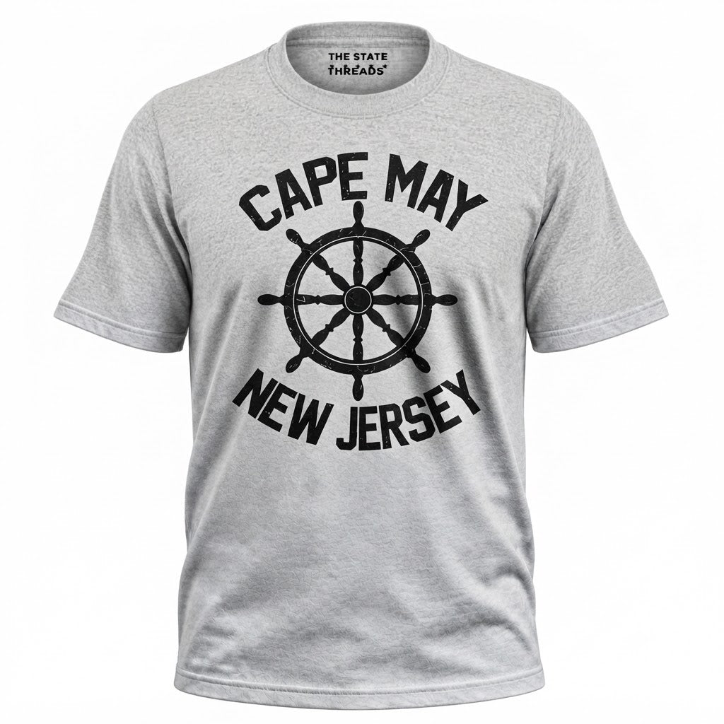 New Jersey Cape May Ship Wheel Nautical Shirt