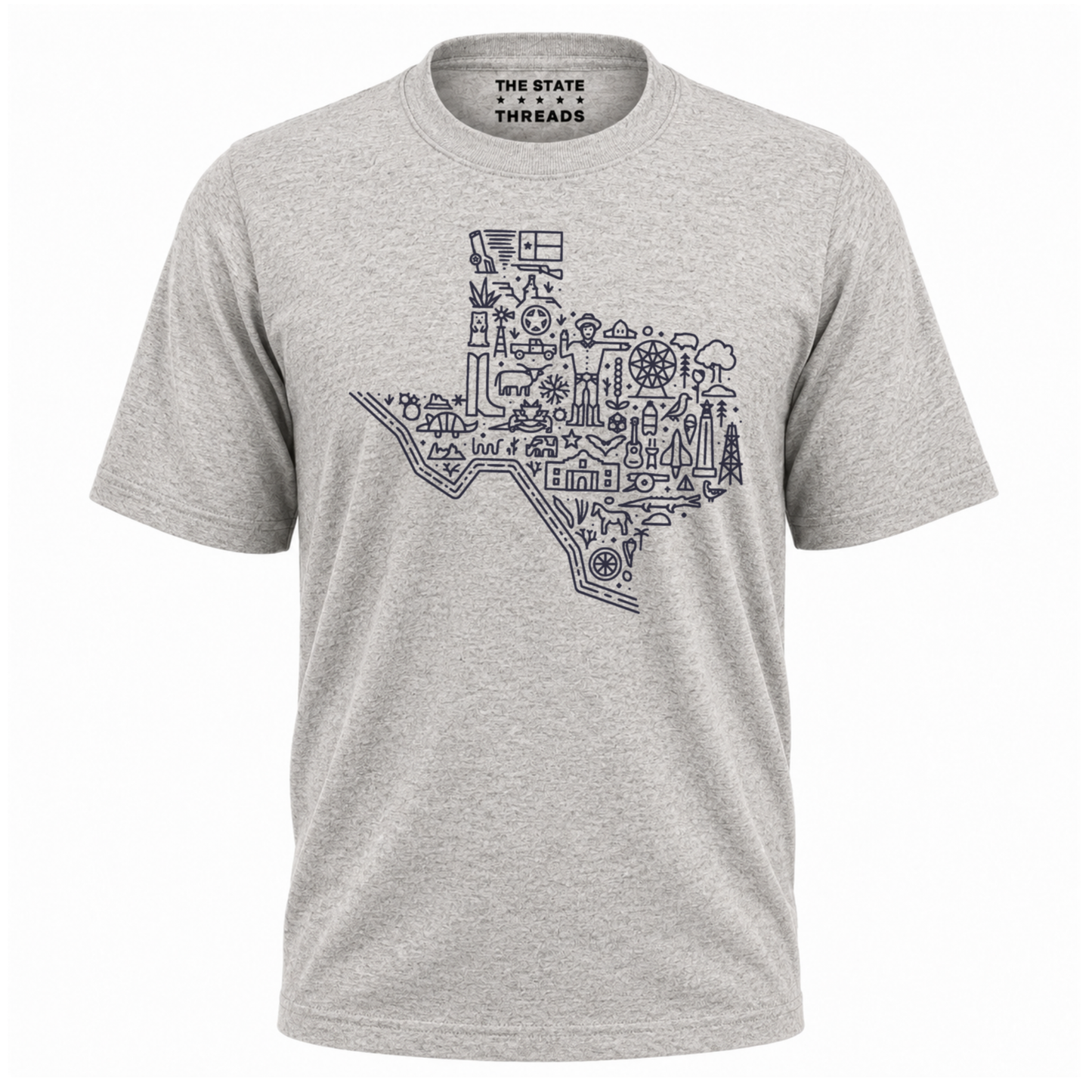 Texas Hand Drawn Map Line Art Shirt