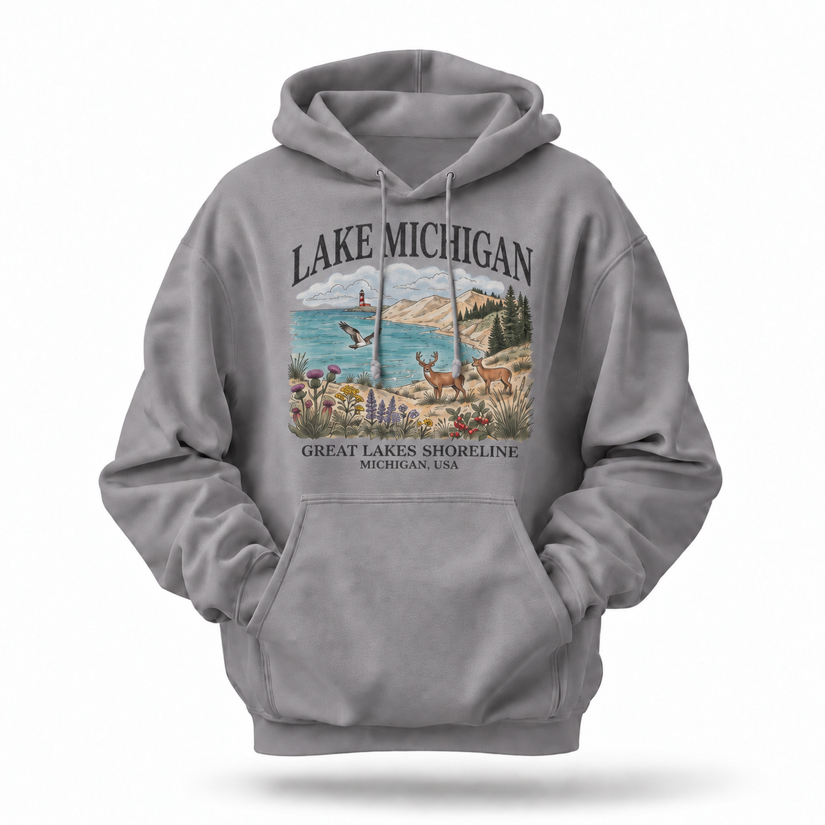 Lake Michigan Great Lakes Shoreline Hoodie
