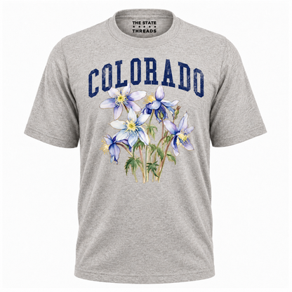 Colorado State Flower Columbine Floral Graphic Shirt