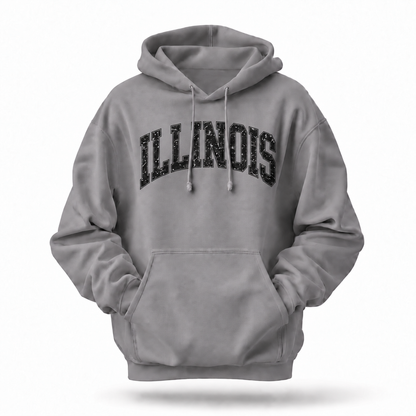 Illinois Varsity Arch Distressed Hoodie