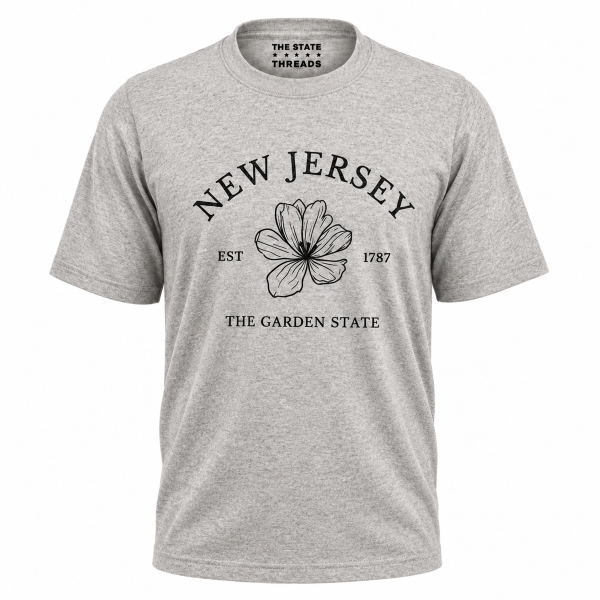 New Jersey Garden State Violet Floral Graphic Shirt