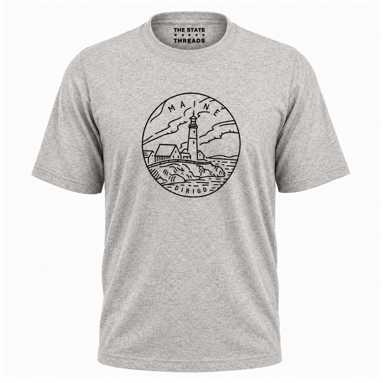 Maine Lighthouse Coastal Line Art Shirt