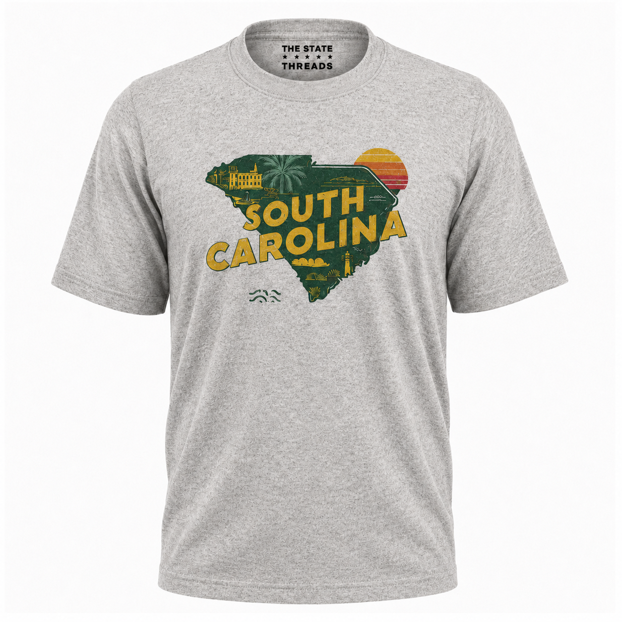 South Carolina State Map Sunset Travel Souvenir Shirt