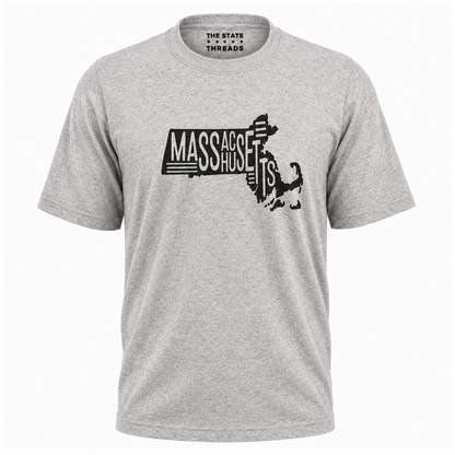 Massachusetts State Map Graphic Pride Shirt