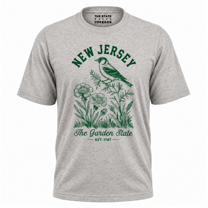 New Jersey Garden State Goldfinch Floral  shirt