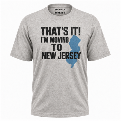 New Jersey Moving To State Map Humorous Graphic Shirt