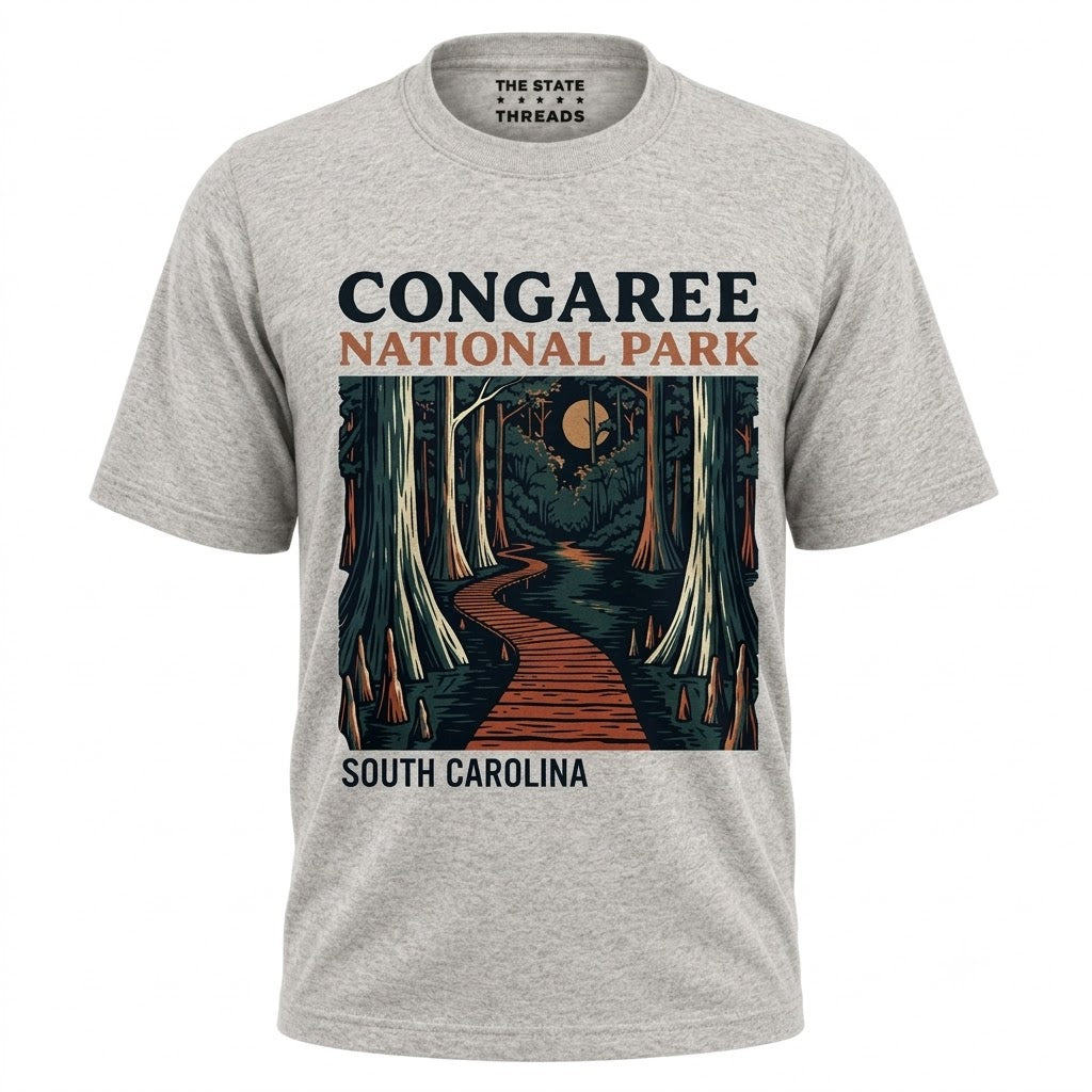 South Carolina Congaree National Park Boardwalk Forest Graphic Shirt