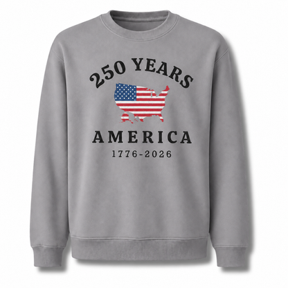 America 250 Years Map 1776 2026 Sweatshirt