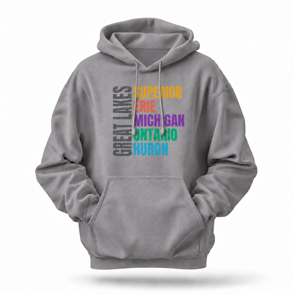 Great Lakes Superior Erie Michigan Ontario Huron Hoodie