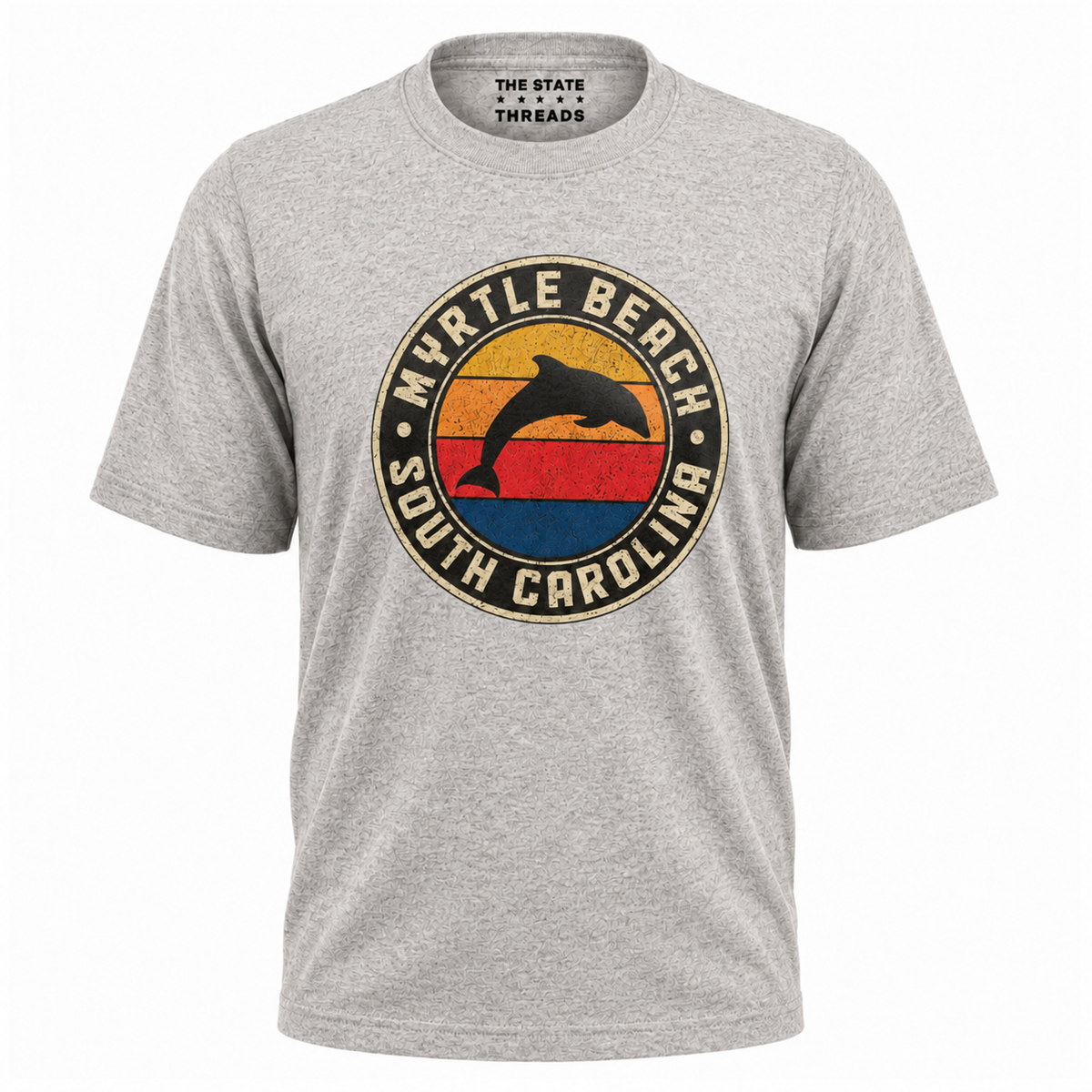 Myrtle Beach South Carolina Retro Dolphin Sunset Shirt