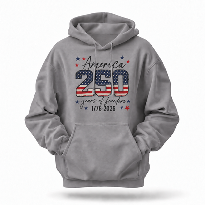America 250 Years Of Freedom 1776-2026 Hoodie