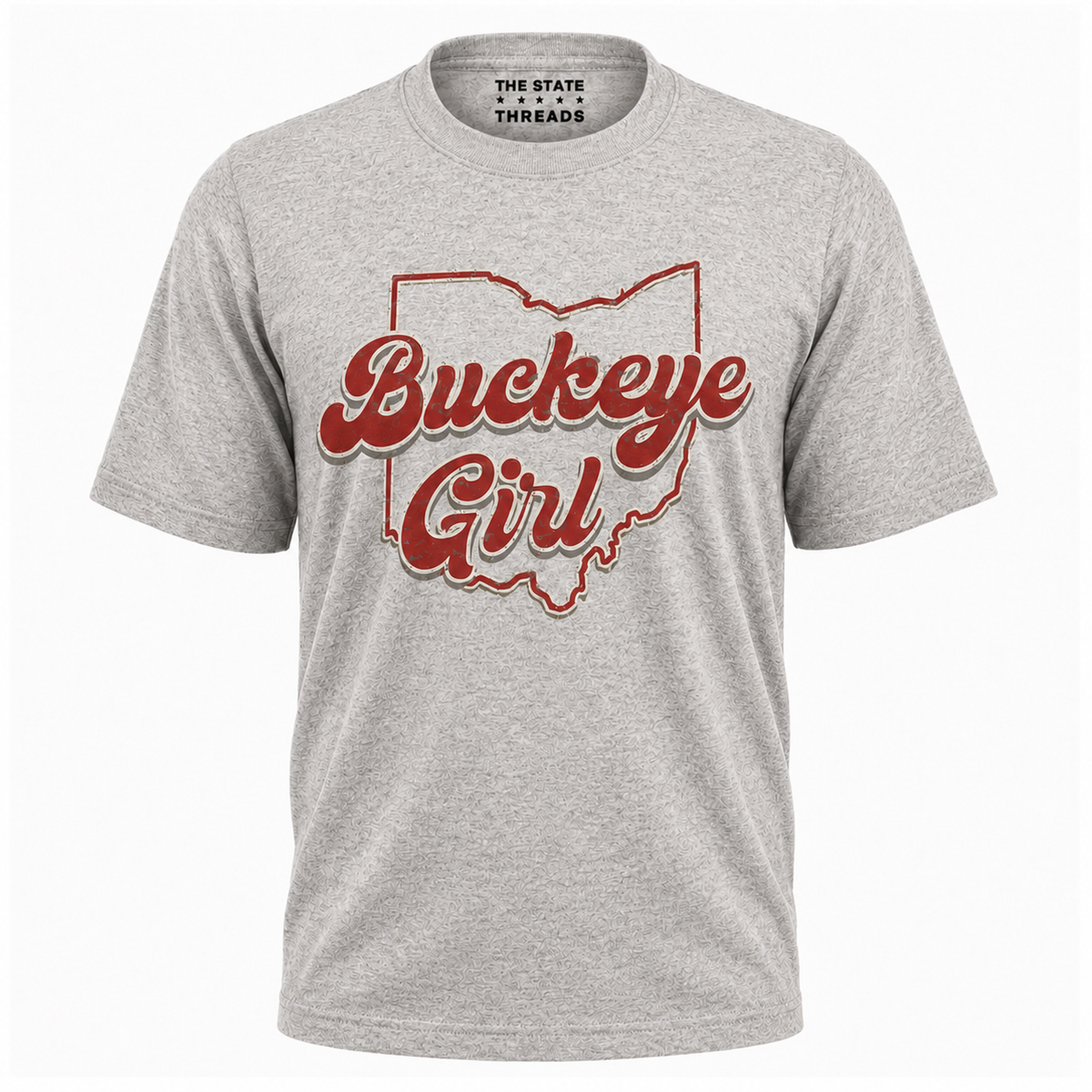 Ohio Buckeye Girl State Outline Pride Shirt