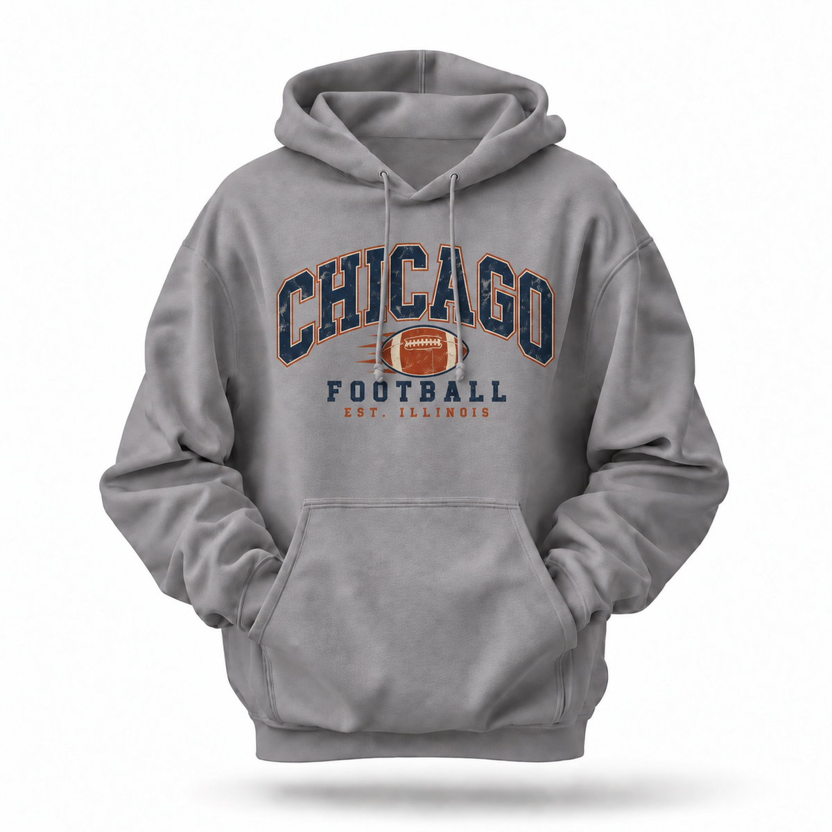 Chicago Football Vintage Retro Blue Hoodie