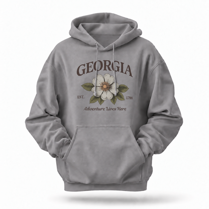 Georgia State Flower Adventure Lives Here Hoodie