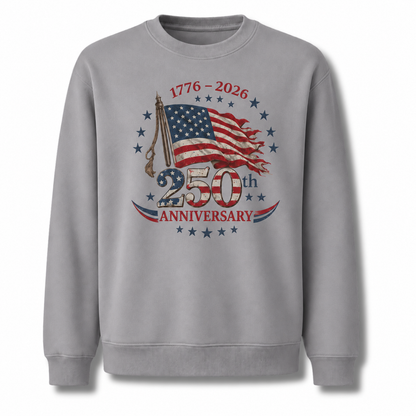 America 250th Anniversary 1776 2026 Flag Sweatshirt