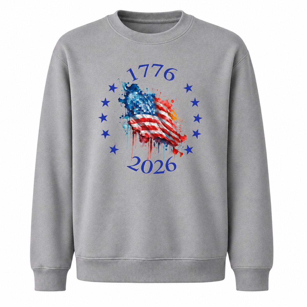 America 250th 1776 2026 Watercolor Flag Sweatshirt