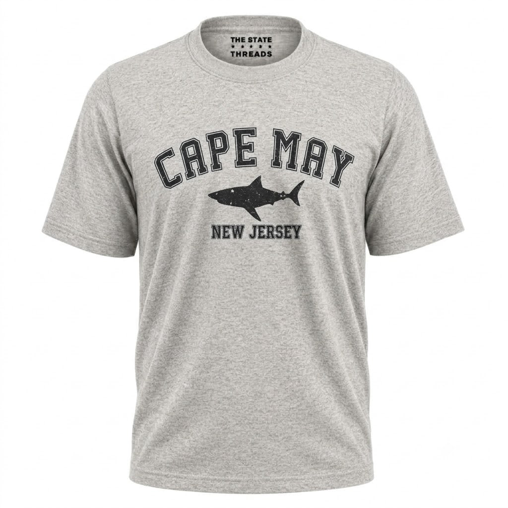 New Jersey Cape May Shark Graphic Coastal Shirt