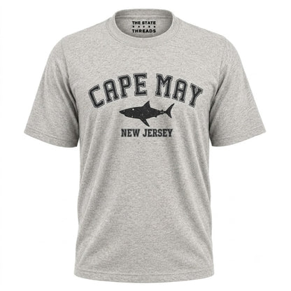New Jersey Cape May Shark Graphic Coastal Shirt