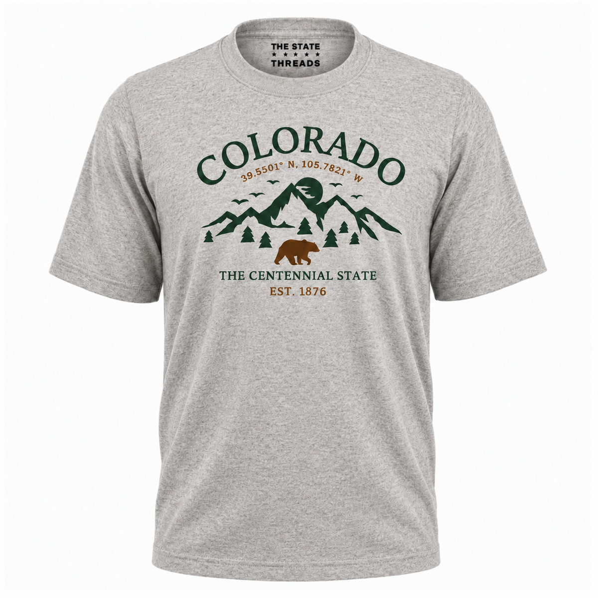 Colorado Centennial State Mountains Bear Graphic Shirt