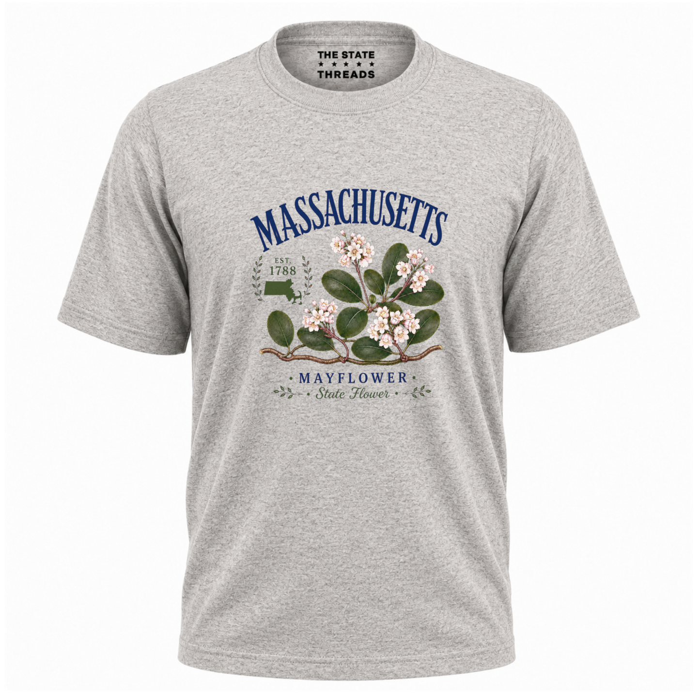 Massachusetts Mayflower State Flower Vintage Botanical Shirt